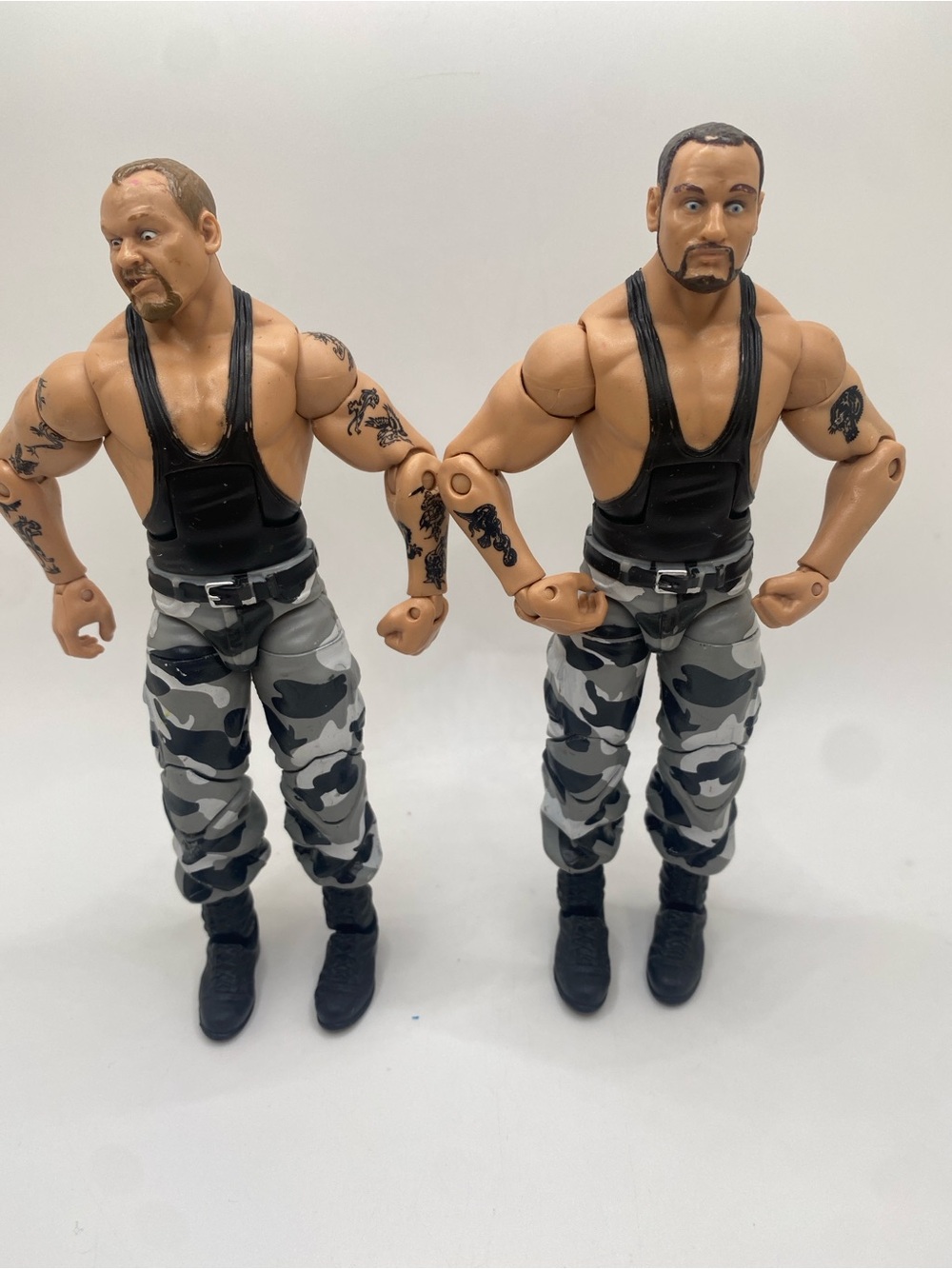 WWE 2010 Mattel Elite Legends action figures of The Bushwhackers, Butch & Luke.